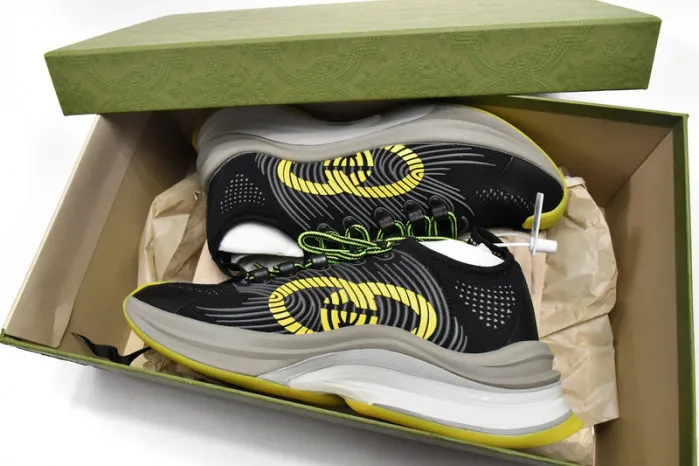 Buy now hype Gucc Run Sneakers Black Yellow 0120