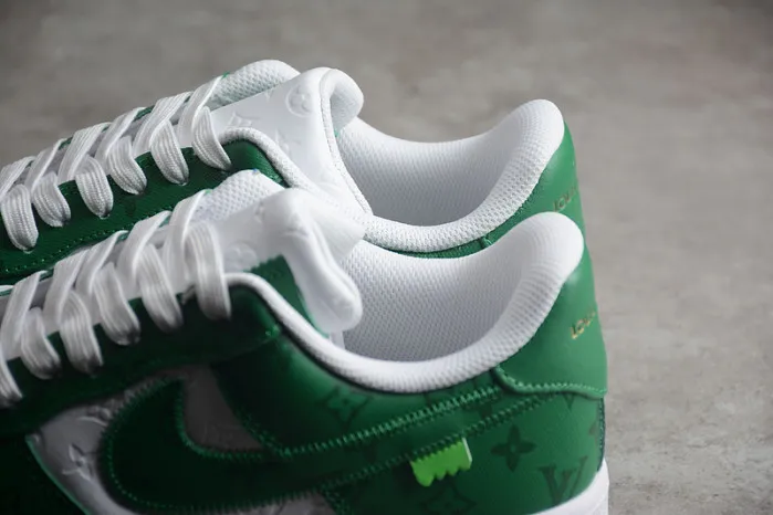 Cheap hype Louis Vuitton Nike Air Force 1 Low By Virgil Abloh White Green MS 0232 0130