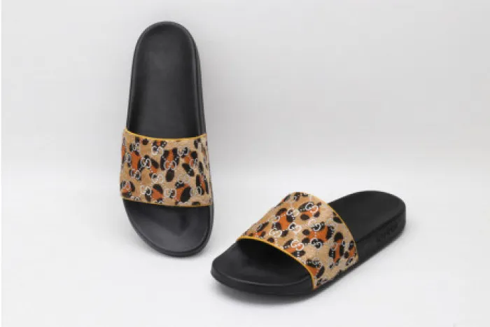 Cheap hype GUCC SLIPPERS LEOPARD PRINT 0123