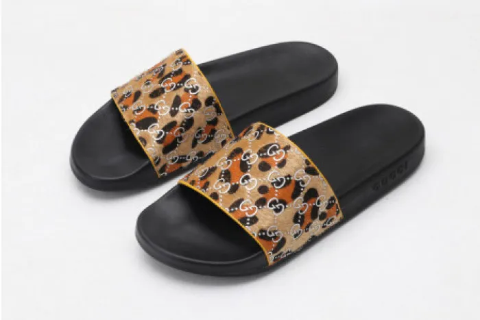 Cheap hype GUCC SLIPPERS LEOPARD PRINT 0123