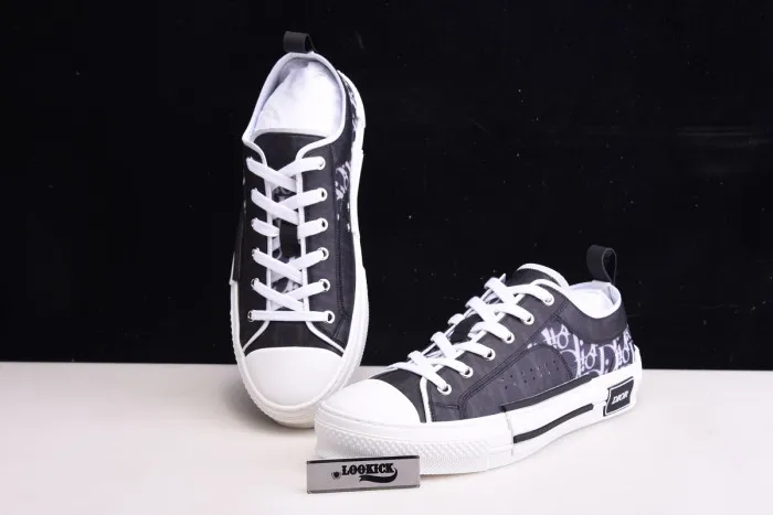 Hot sale hype DR B23 Low Top Oblique Sneaker Black & White 0128