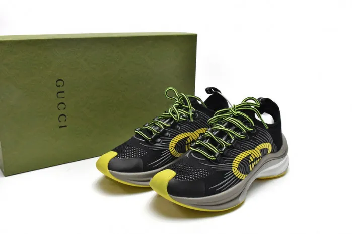 Buy now hype Gucc Run Sneakers Black Yellow 0120