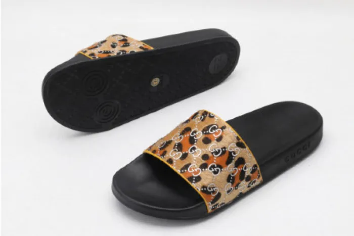 Cheap hype GUCC SLIPPERS LEOPARD PRINT 0123