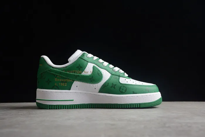 Cheap hype Louis Vuitton Nike Air Force 1 Low By Virgil Abloh White Green MS 0232 0130