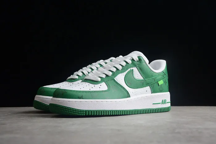 Cheap hype Louis Vuitton Nike Air Force 1 Low By Virgil Abloh White Green MS 0232 0130