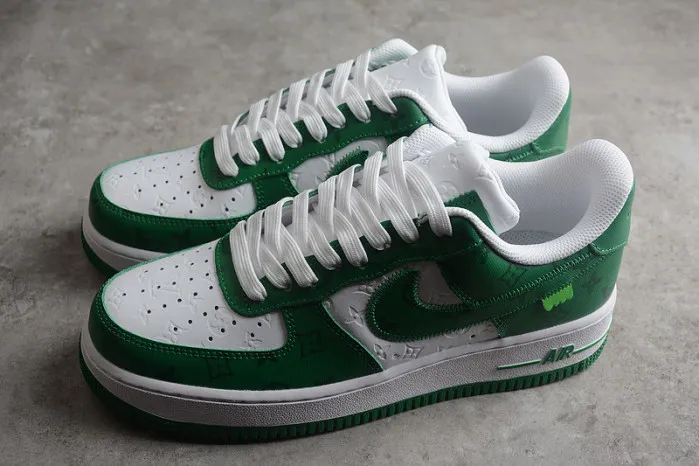 Cheap hype Louis Vuitton Nike Air Force 1 Low By Virgil Abloh White Green MS 0232 0130