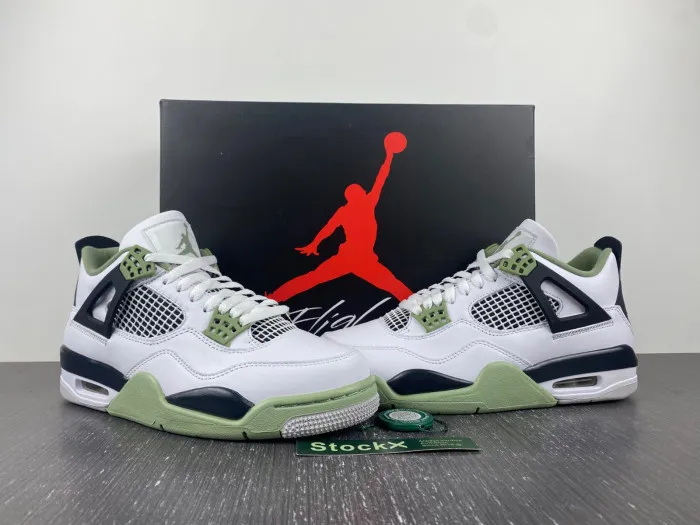 Affordable hype Air Jordan 4 WMNS Seafoam AQ9129-103 0118