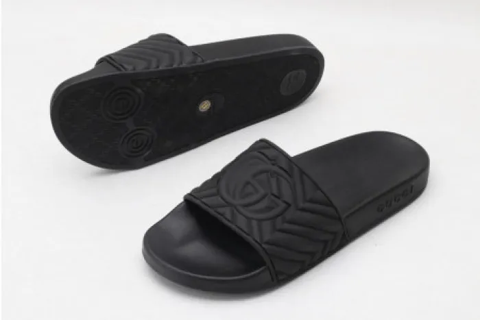 Affordable hype GUCC SLIPPERS ALL BLACK 0123