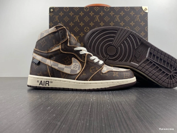 Hot sale hype Air x LV Jordan OFF-WHITE 1 0208