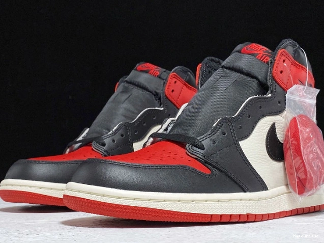 Affordable hype Retro High Jordan Bred 1 OG Toe 555088-610 Air 0226