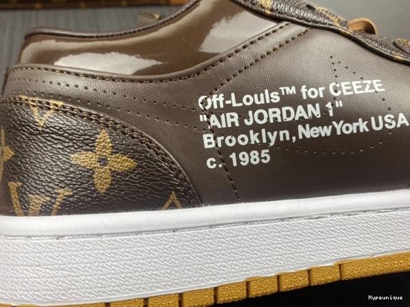 Affordable hype LOW OW Jordan 1 Off-Louis Air x AJ1 0214