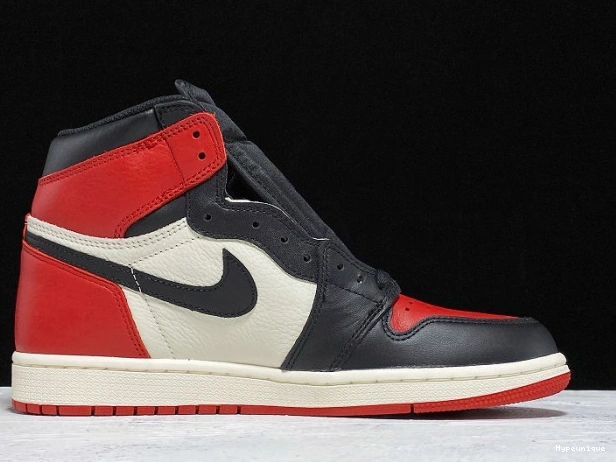 Affordable hype Retro High Jordan Bred 1 OG Toe 555088-610 Air 0226