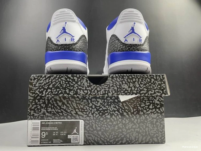 Buy now hype Air Jordan Blue 3 Racer CT8532-145 0221