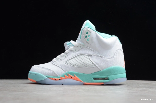 Affordable hype 440892-100 Air Jordan 5 GS Aqua Light 0218