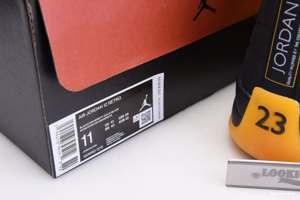 Hot sale hype 130690-070 University Gold Retro 12 Air Jordan Black 0213