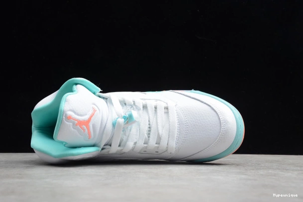 Affordable hype 440892-100 Air Jordan 5 GS Aqua Light 0218