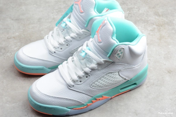 Affordable hype 440892-100 Air Jordan 5 GS Aqua Light 0218