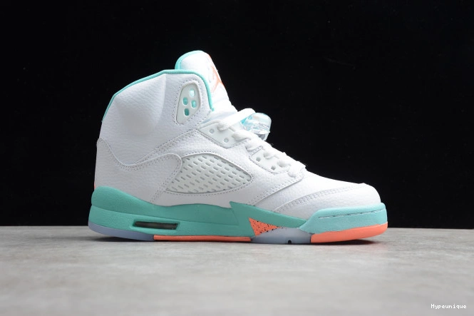 Affordable hype 440892-100 Air Jordan 5 GS Aqua Light 0218