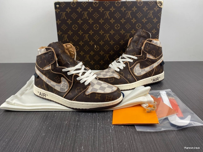 Hot sale hype Air x LV Jordan OFF-WHITE 1 0208