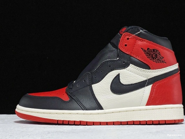 Affordable hype Retro High Jordan Bred 1 OG Toe 555088-610 Air 0226