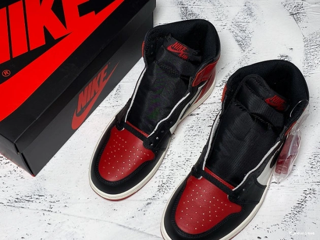 Affordable hype Retro High Jordan Bred 1 OG Toe 555088-610 Air 0226