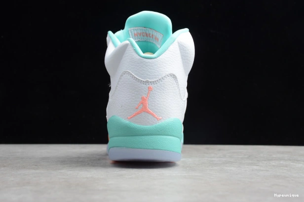 Affordable hype 440892-100 Air Jordan 5 GS Aqua Light 0218