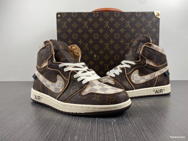 Hot sale hype Air x LV Jordan OFF-WHITE 1 0208