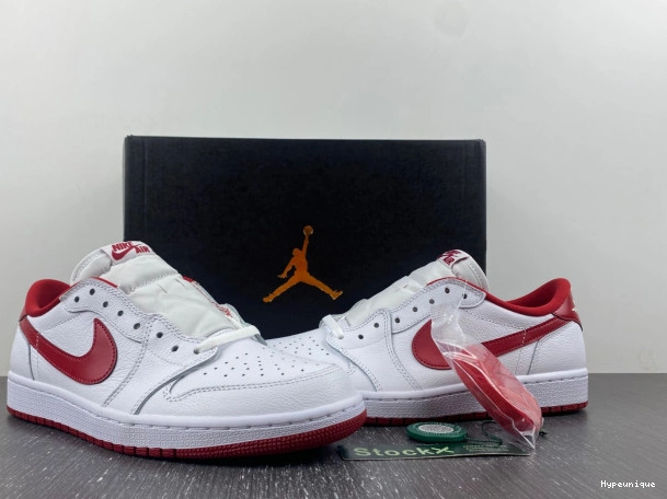 Buy now hype Jordan Low Varsity 1 White 705329-101 Red Retro 0216