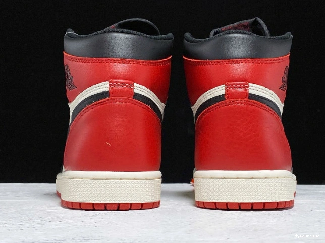 Affordable hype Retro High Jordan Bred 1 OG Toe 555088-610 Air 0226