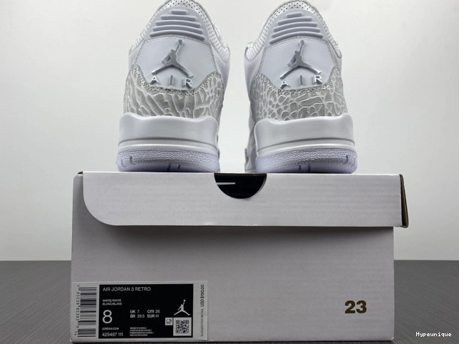 Buy now hype Air 'Triple PS 3 White' Retro Jordan 429487-111 0226