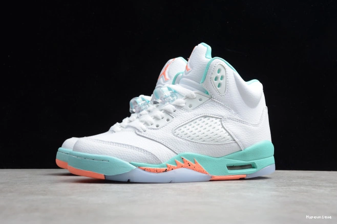 Affordable hype 440892-100 Air Jordan 5 GS Aqua Light 0218