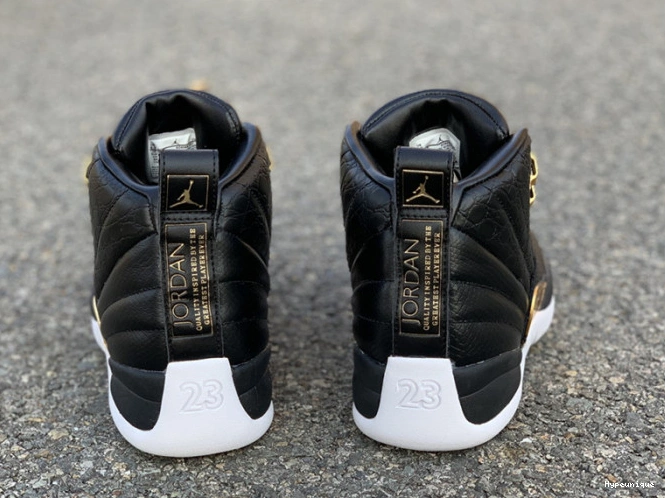 Affordable hype Retro AO6068-007 Metallic Jordan Black 12 'Reptile' Air Gold-White 0211